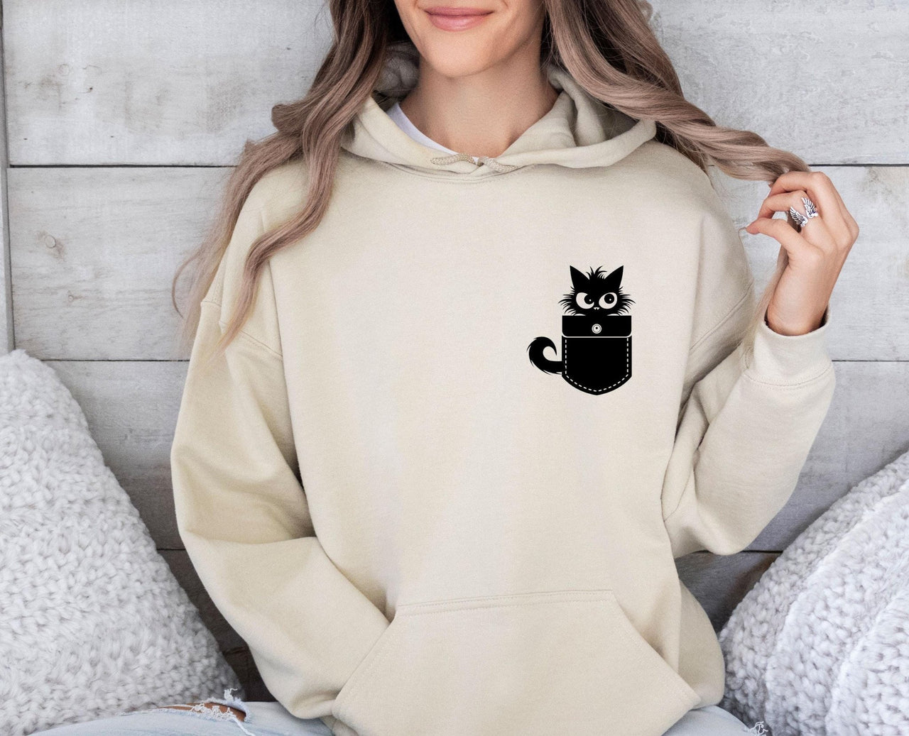 Black Cat Hoodie - lismoreboutique - Hoodie - Black_Cat_Hoodie