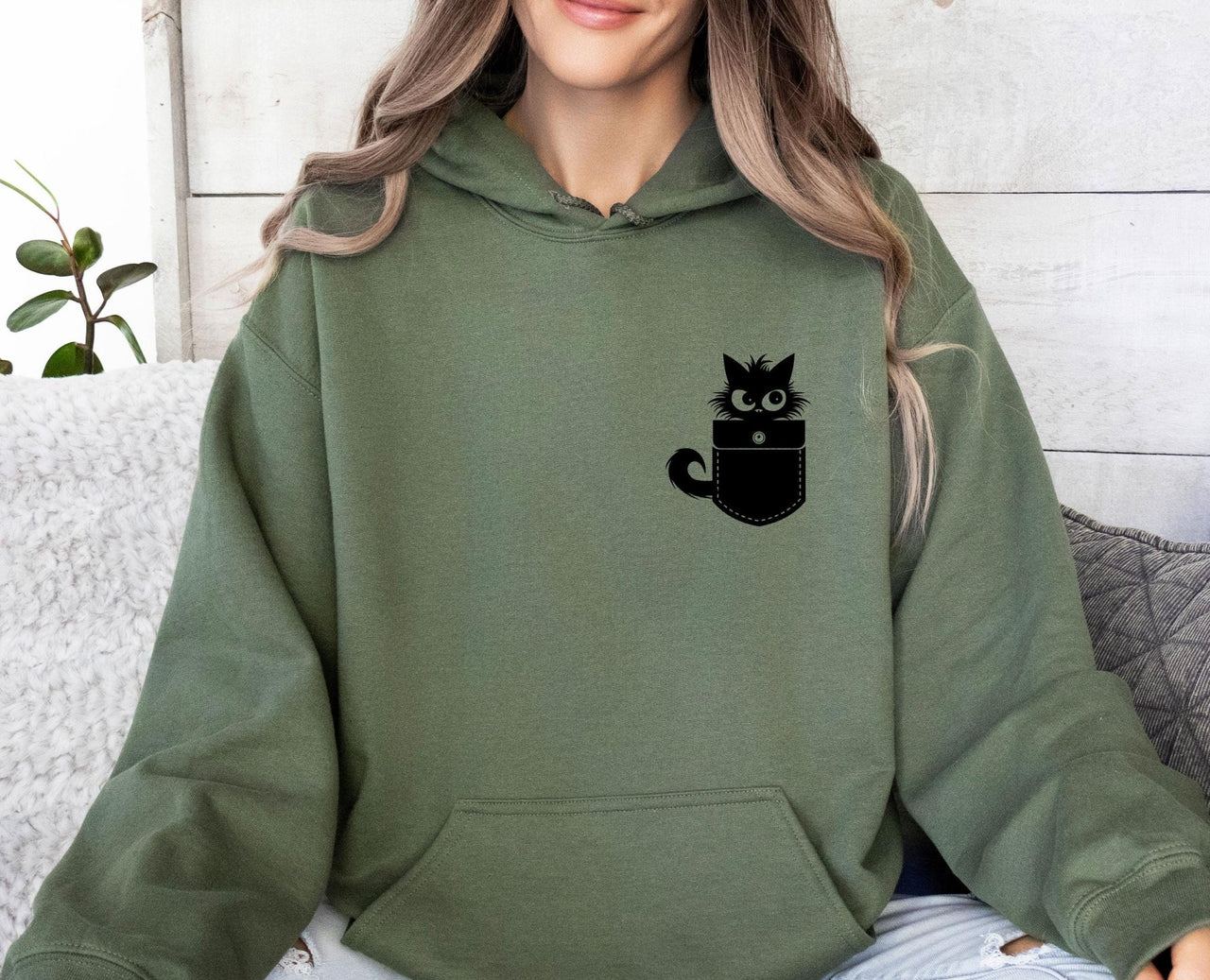 Black Cat Hoodie - lismoreboutique - Hoodie - Black_Cat_Hoodie