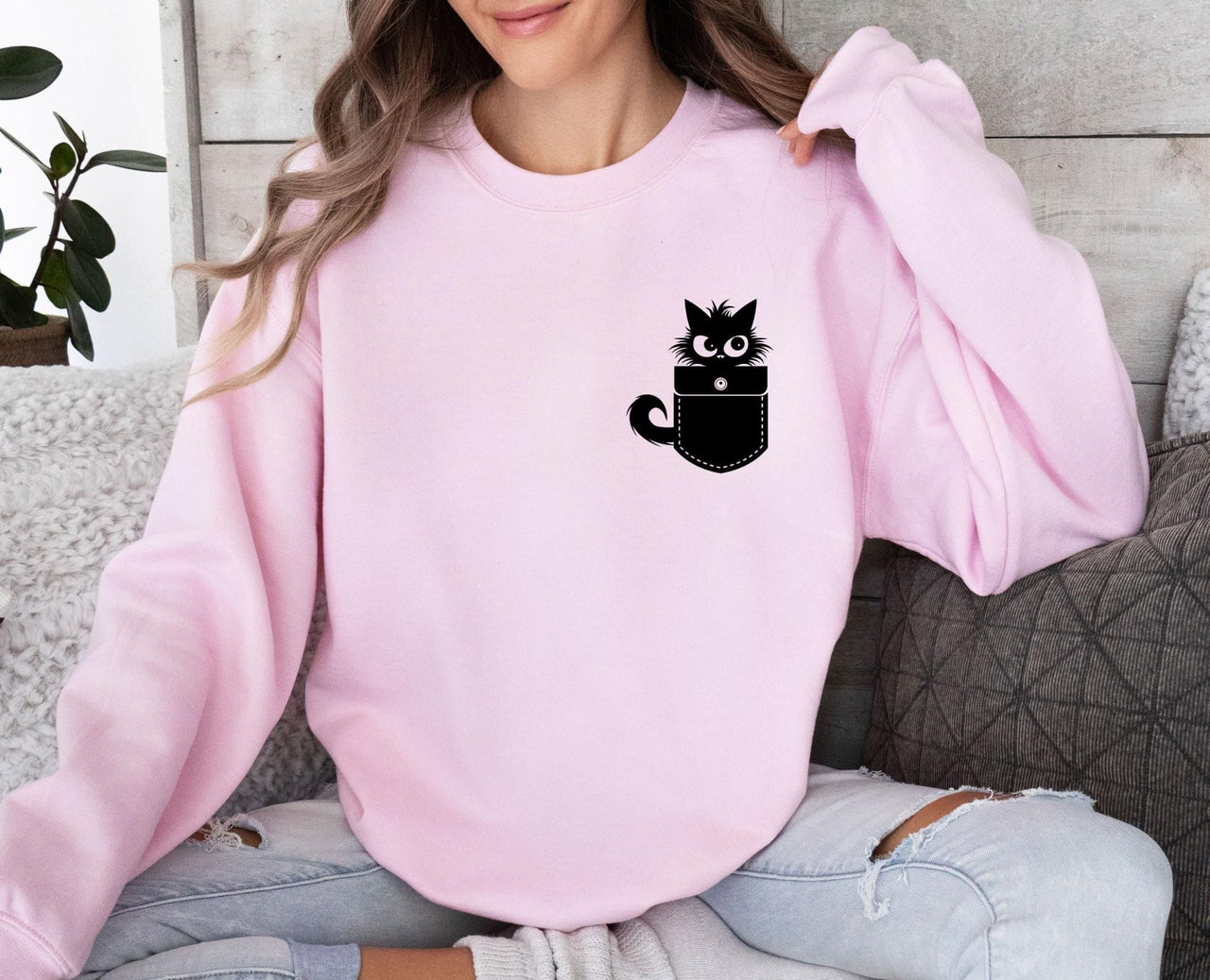 Black Cat Sweatshirt - lismoreboutique - Sweatshirt - black_cat_jumper