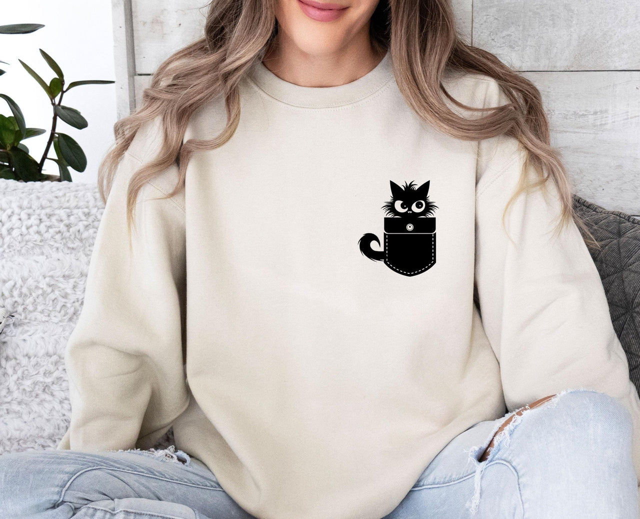 Black Cat Sweatshirt - lismoreboutique - Sweatshirt - black_cat_jumper