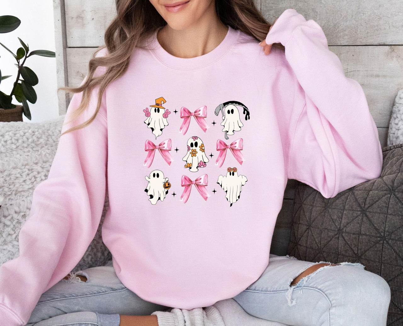 Ghost Sweatshirt - lismoreboutique - Sweatshirt - bow_ghost_sweatshirt