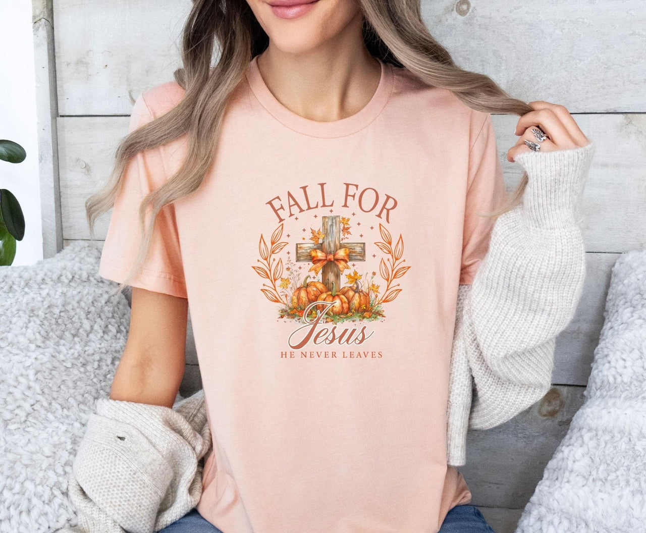 Fall For Jesus Shirt - lismoreboutique - Unisex T-Shirt - Autumn_Pumpkin_shirt