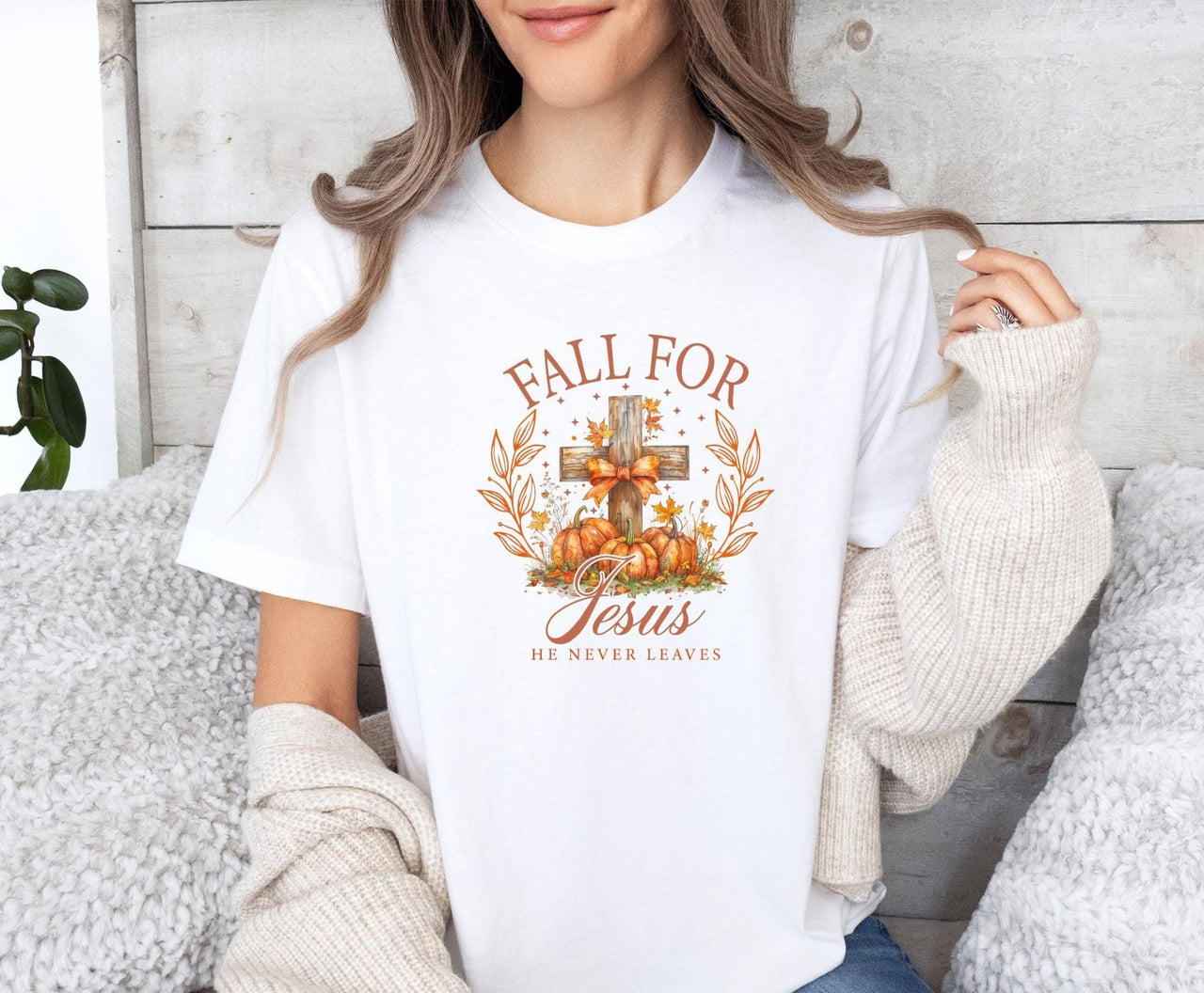 Fall For Jesus Shirt - lismoreboutique - Unisex T-Shirt - Autumn_Pumpkin_shirt