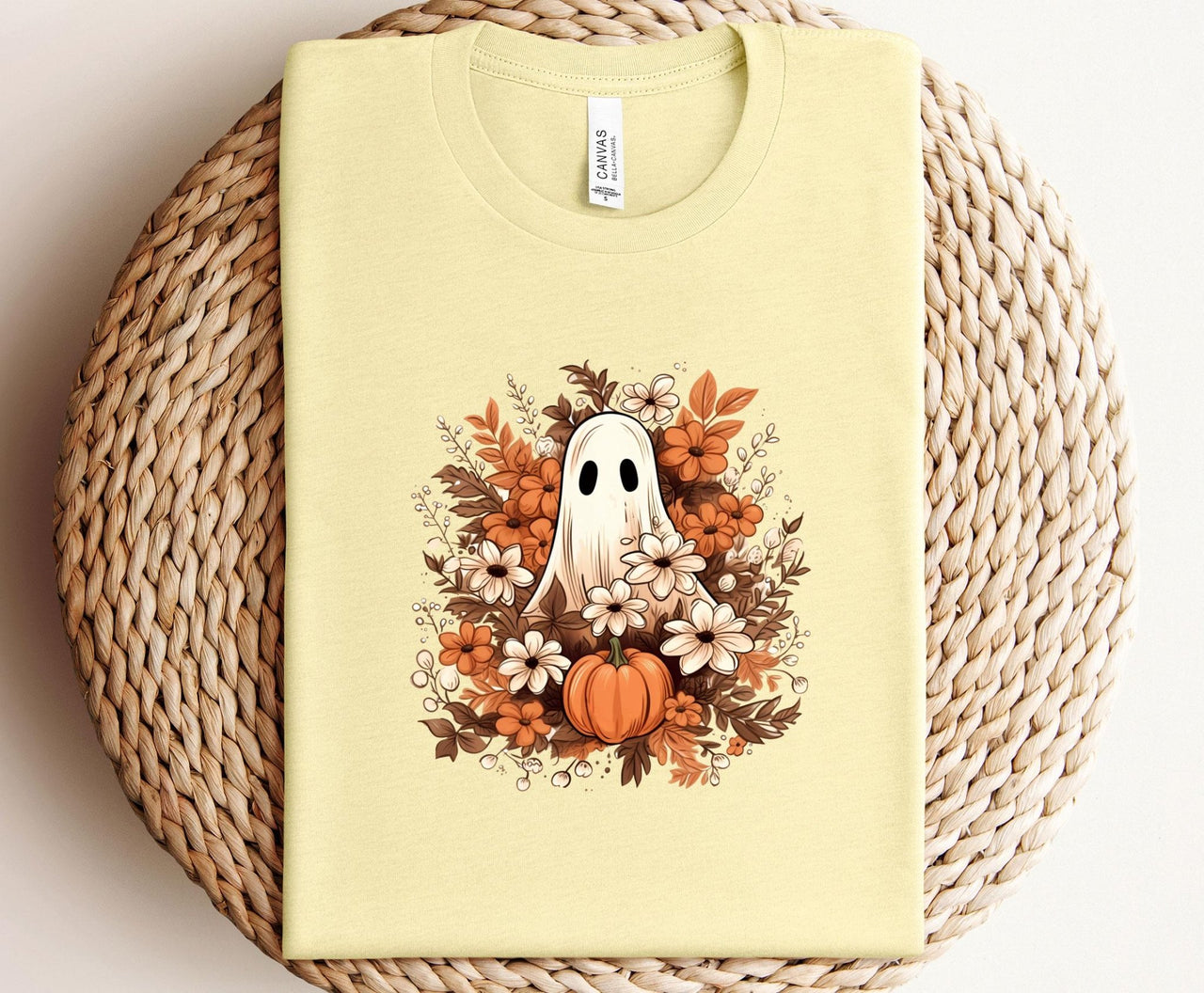 Ghost Floral Shirt - lismoreboutique - Unisex T-Shirt - Cute_Ghost_Shirt