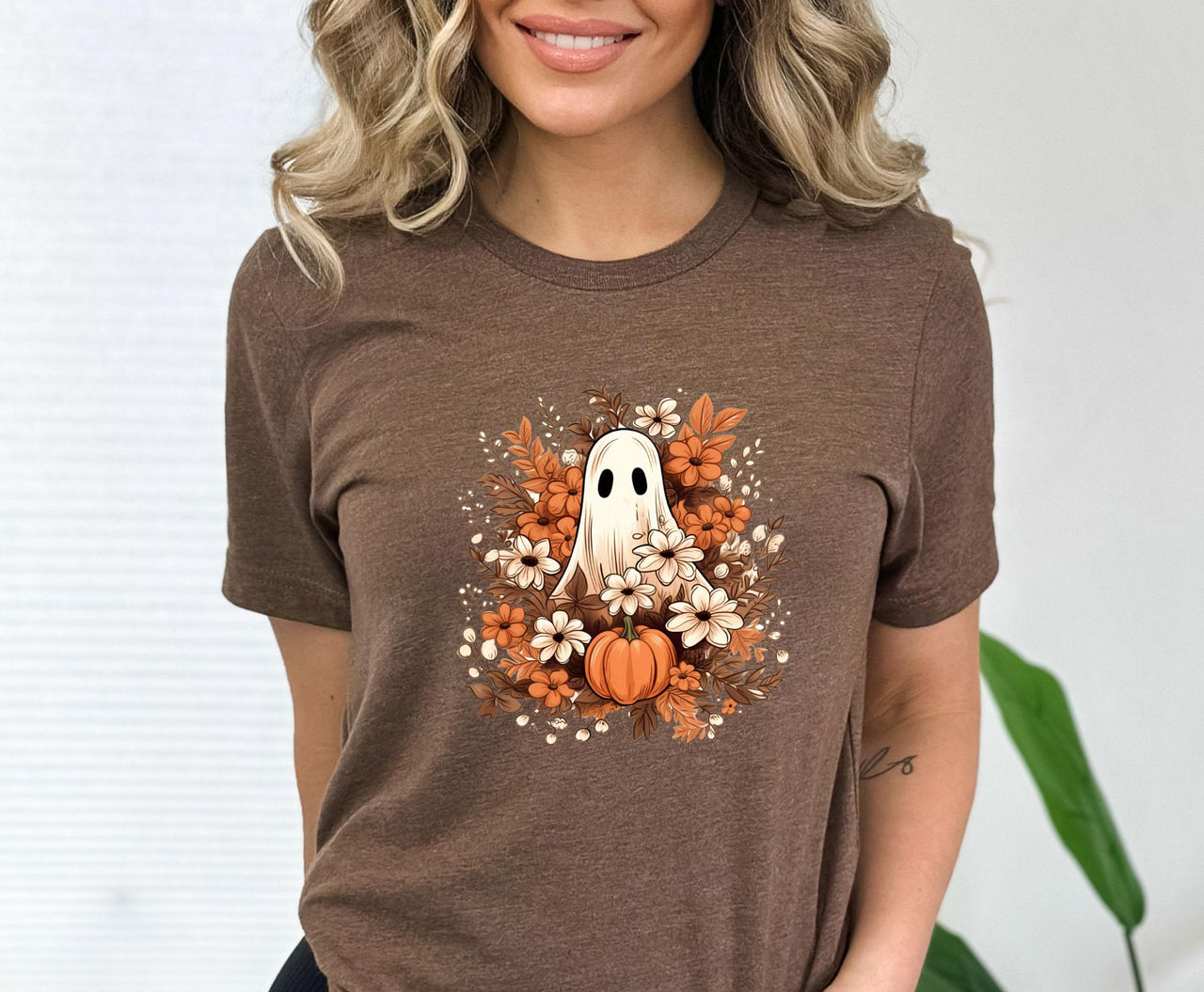 Ghost Floral Shirt - lismoreboutique - Unisex T-Shirt - Cute_Ghost_Shirt