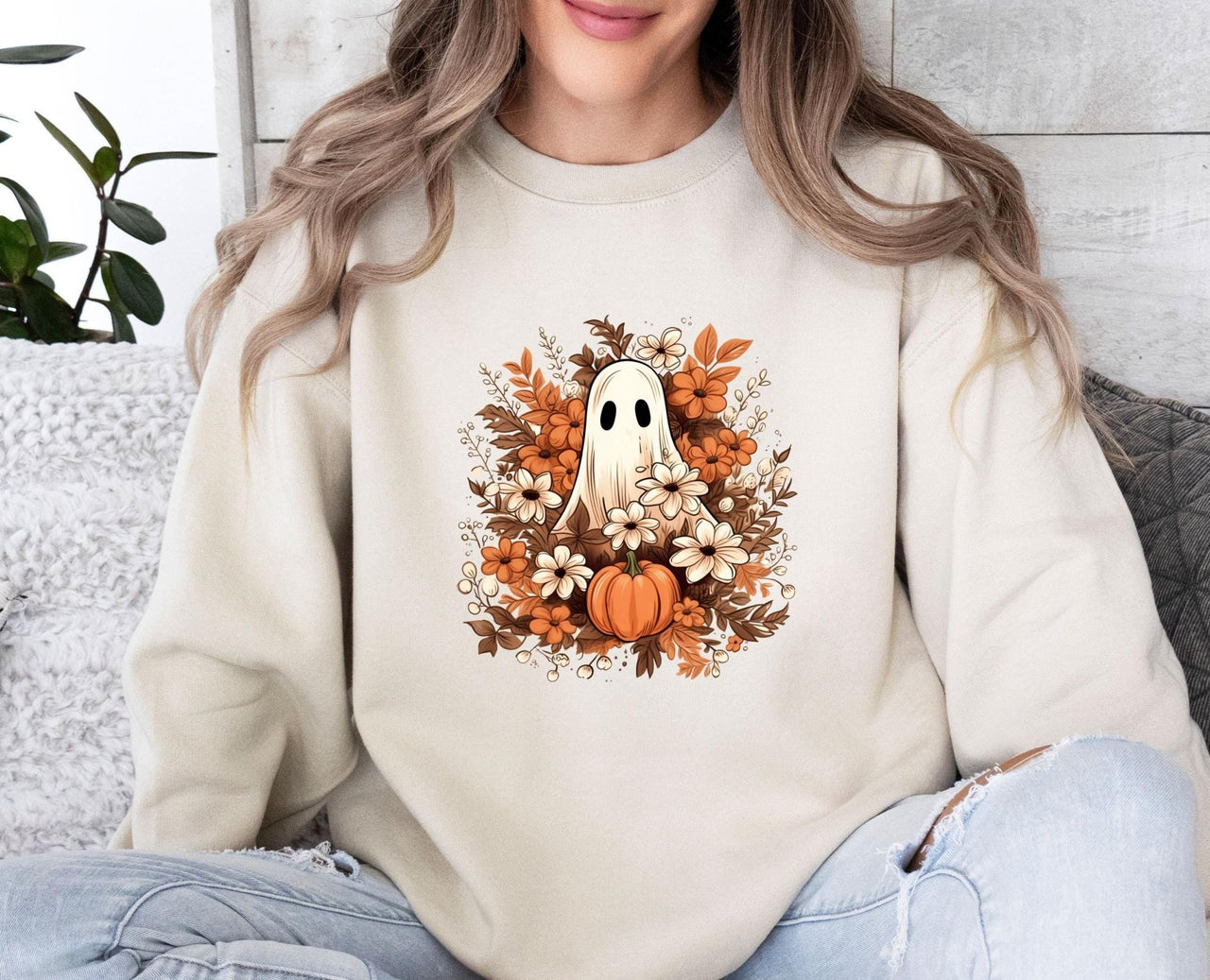 Ghost Sweatshirt - lismoreboutique - Sweatshirt - Cute_Ghost_Jumper