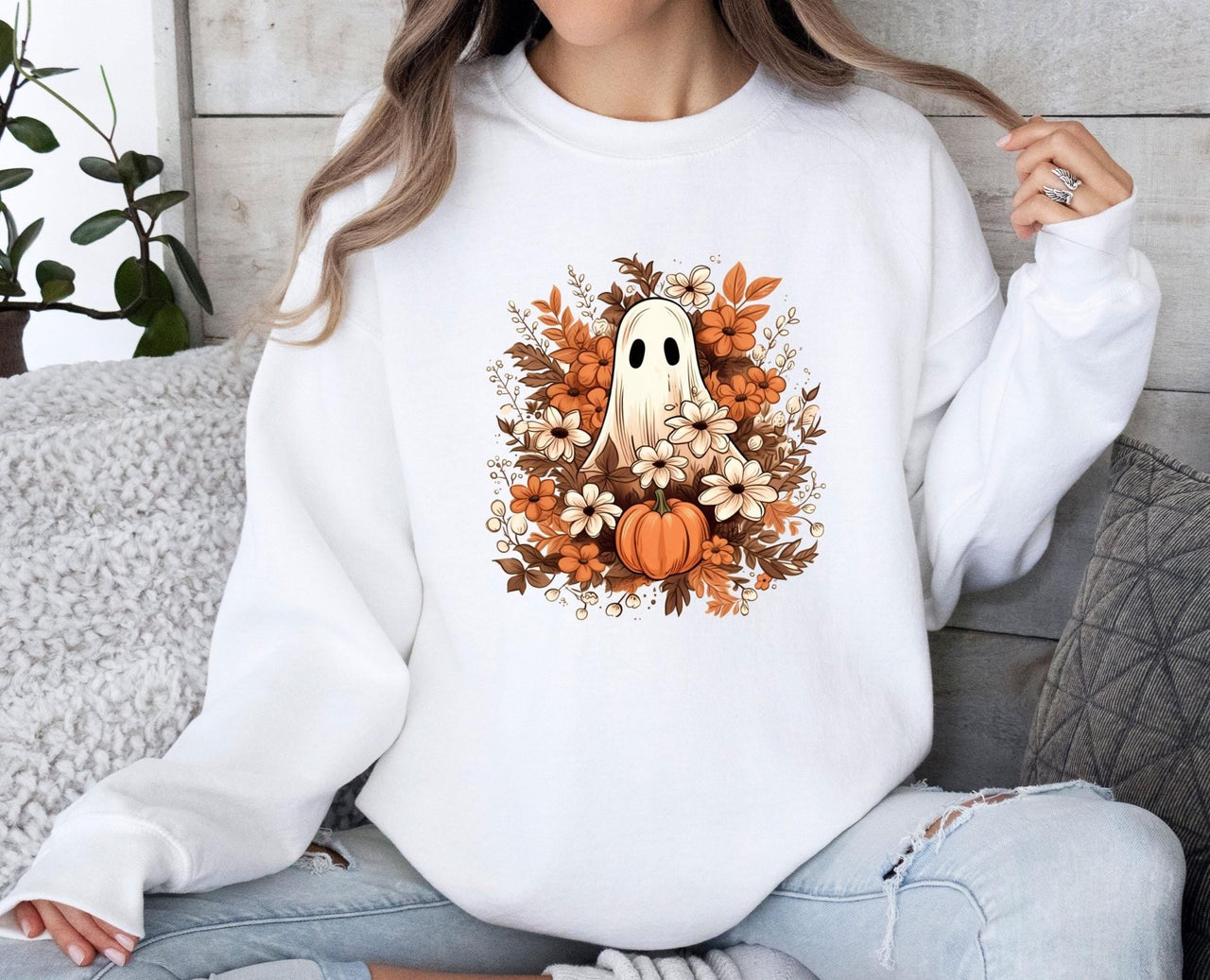 Ghost Sweatshirt - lismoreboutique - Sweatshirt - Cute_Ghost_Jumper