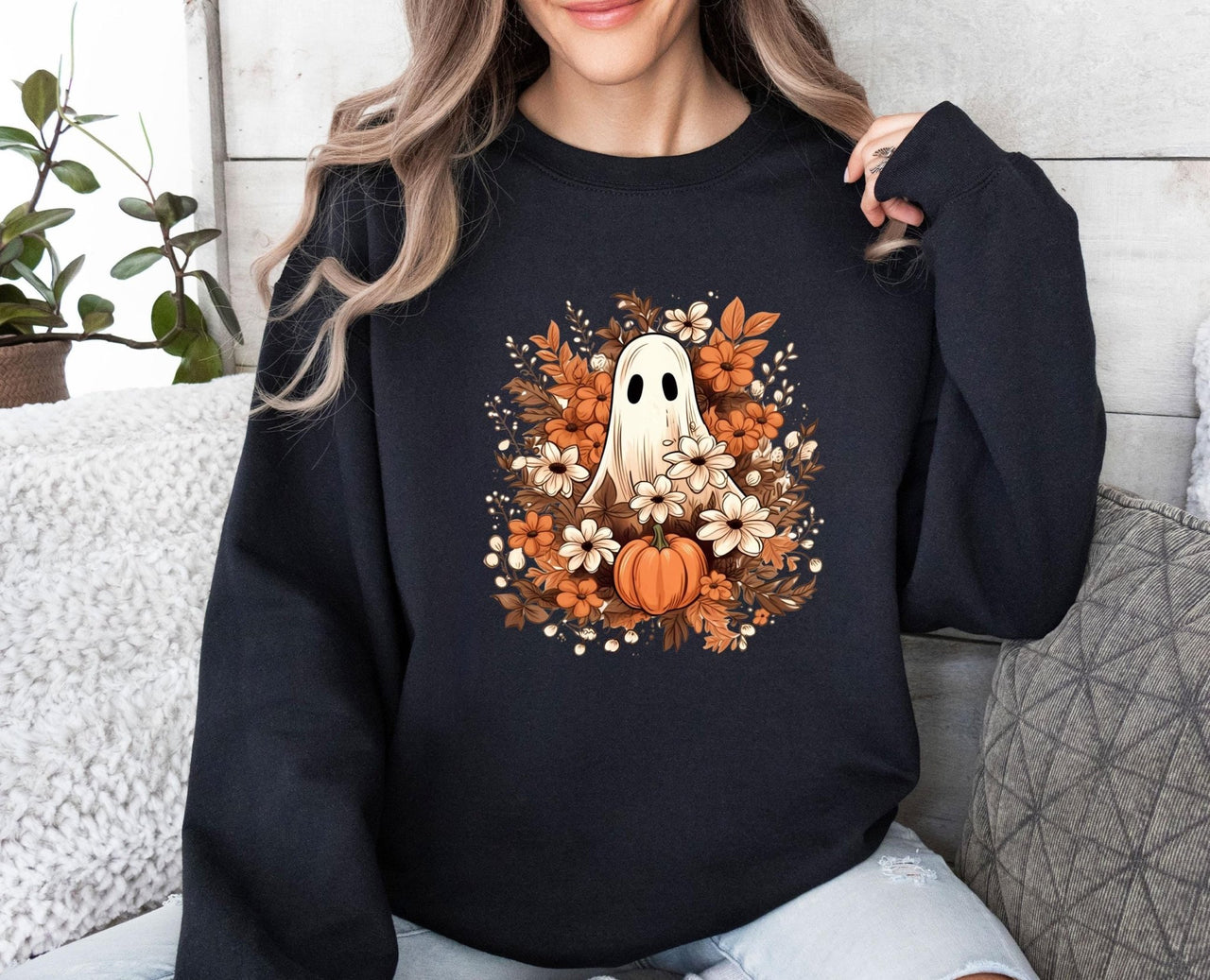 Ghost Sweatshirt - lismoreboutique - Sweatshirt - Cute_Ghost_Jumper