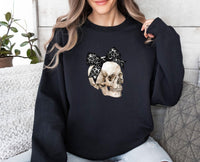 Thumbnail for Skull Sweatshirt - lismoreboutique - Sweatshirt - Black_Bow_Skull