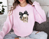 Thumbnail for Skull Sweatshirt - lismoreboutique - Sweatshirt - Black_Bow_Skull