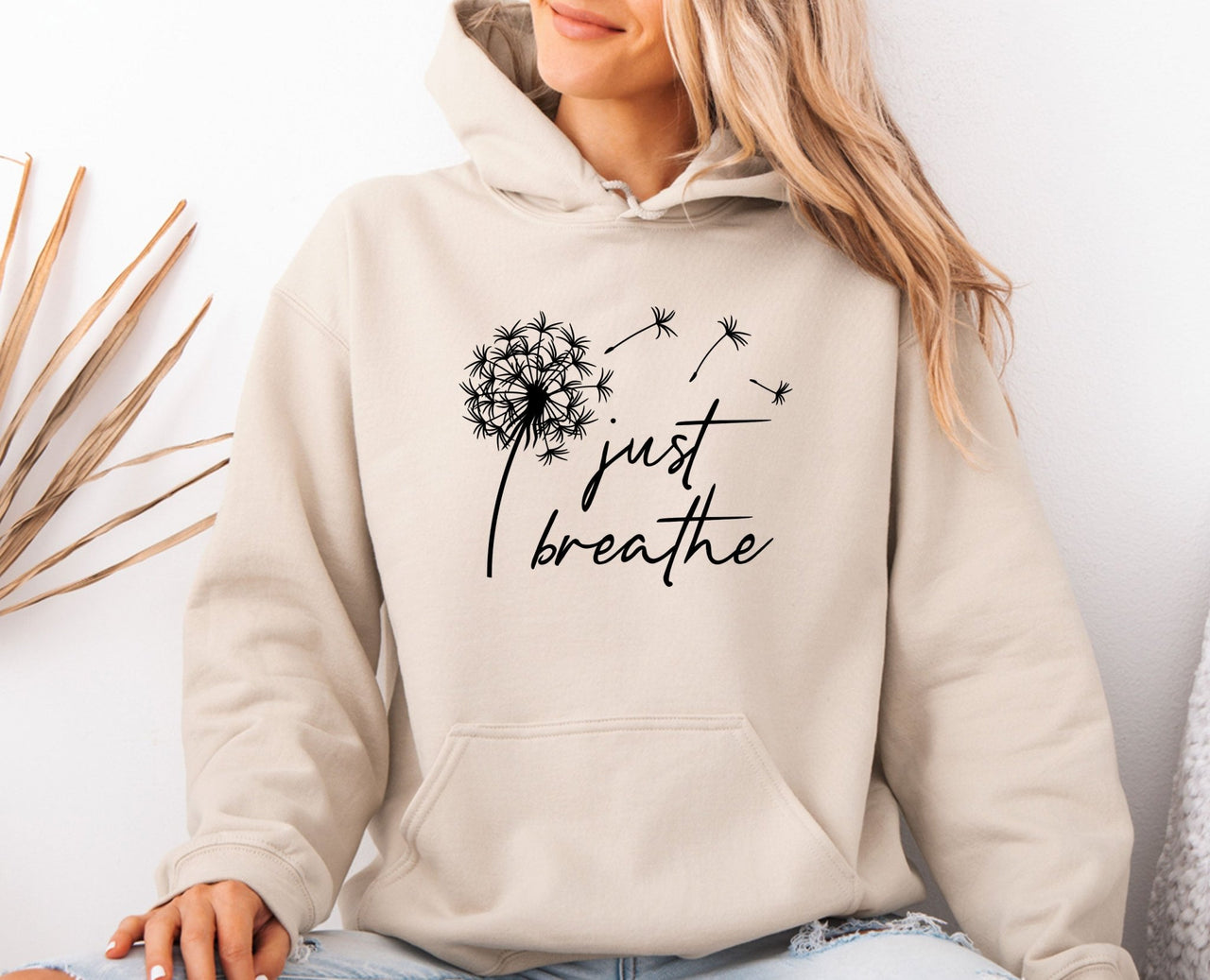 Just Breathe Hoodie - Lismore Boutique - Hoodie - cute_yoga_gifts