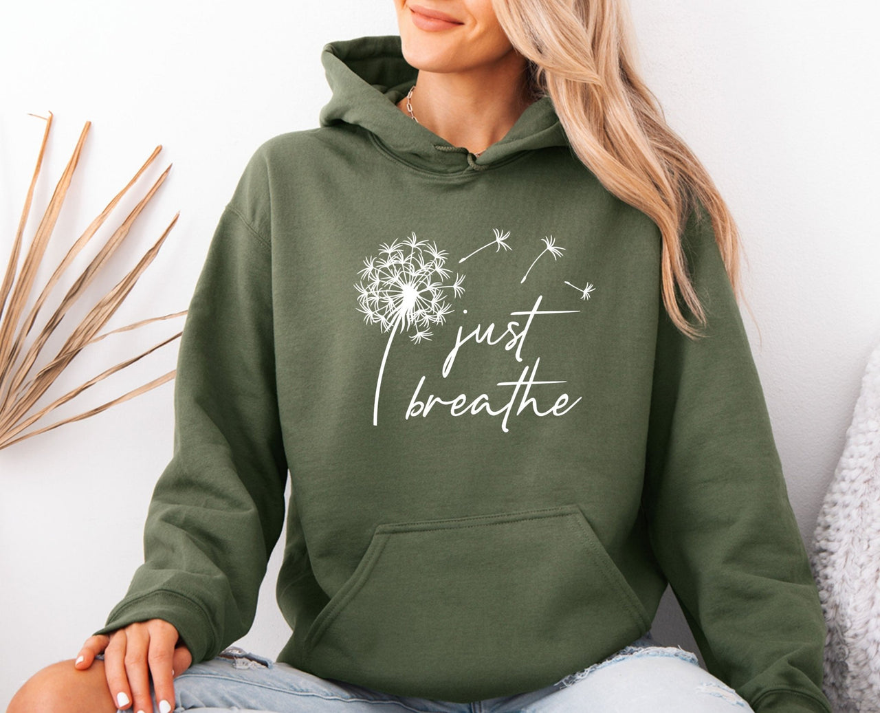 Just Breathe Hoodie - Lismore Boutique - Hoodie - cute_yoga_gifts