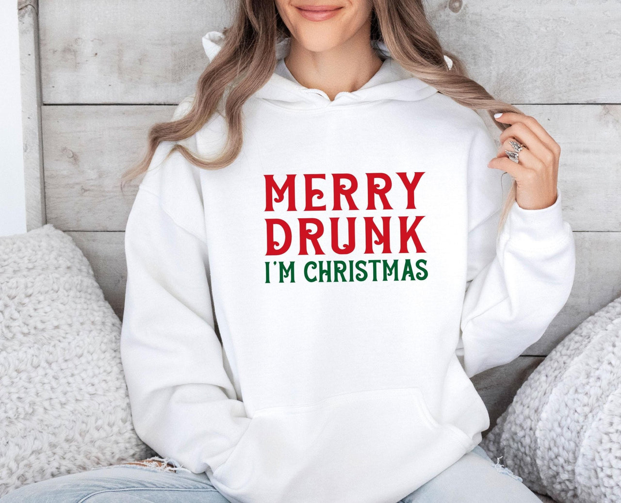 Merry and Drunk Hoodie - lismoreboutique - Hoodie - christmas_eve_gift