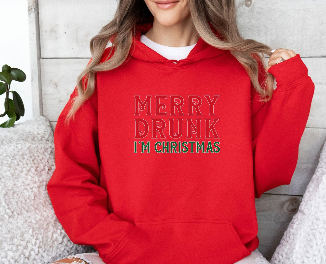 Merry and Drunk Hoodie - lismoreboutique - Hoodie - christmas_eve_gift