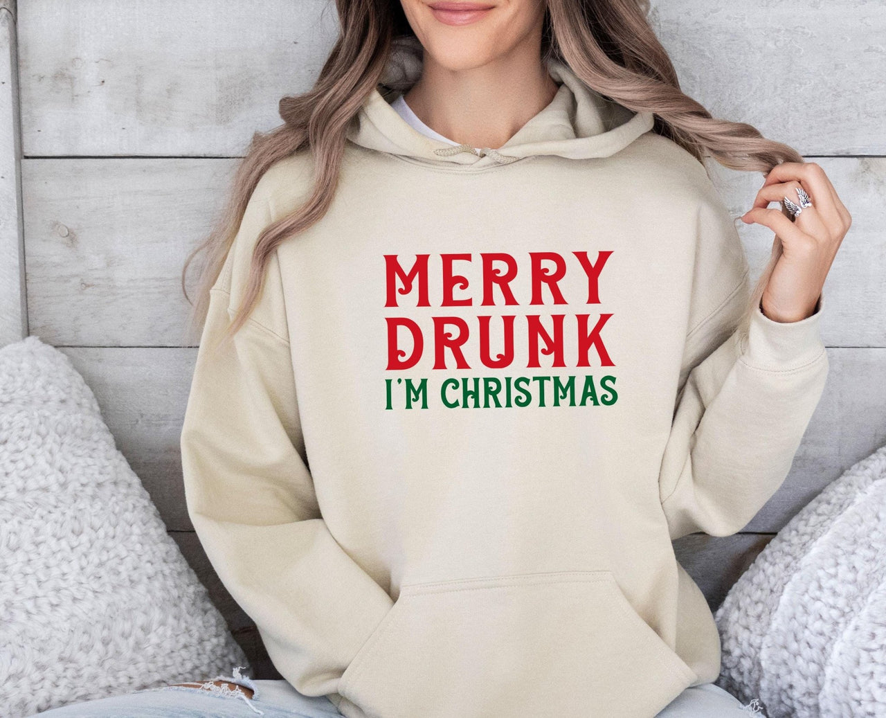 Merry and Drunk Hoodie - lismoreboutique - Hoodie - christmas_eve_gift