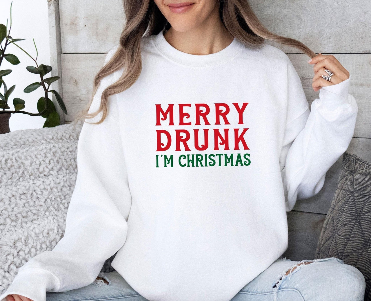 Merry and Drunk Sweatshirt - Lismore Boutique - Sweatshirt - christmas_eve_gift