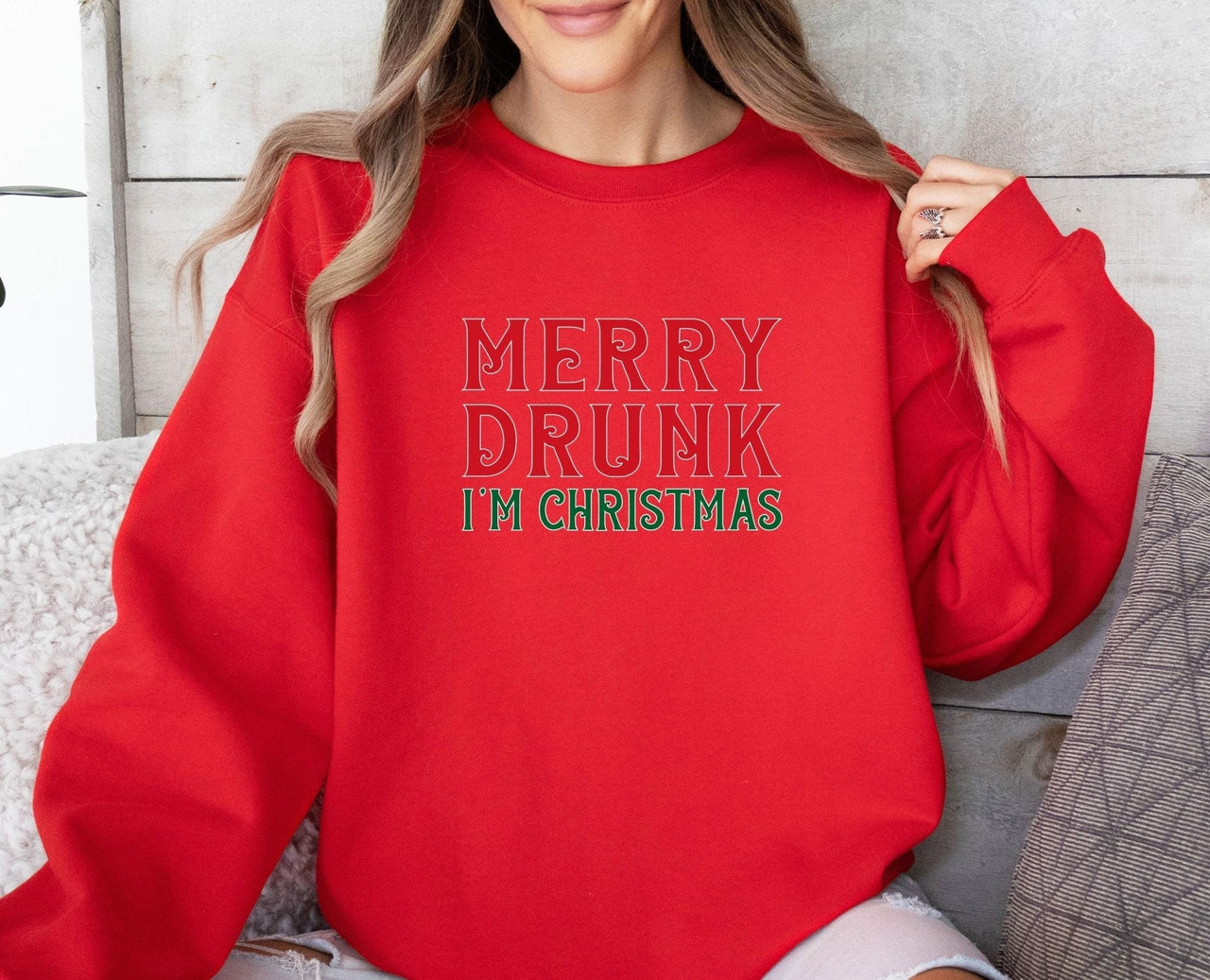 Merry and Drunk Sweatshirt - Lismore Boutique - Sweatshirt - christmas_eve_gift