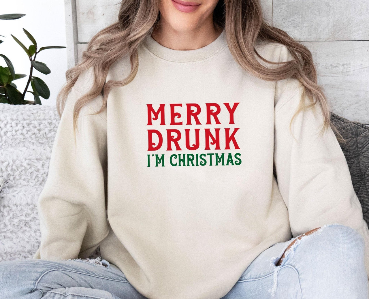 Merry and Drunk Sweatshirt - Lismore Boutique - Sweatshirt - christmas_eve_gift