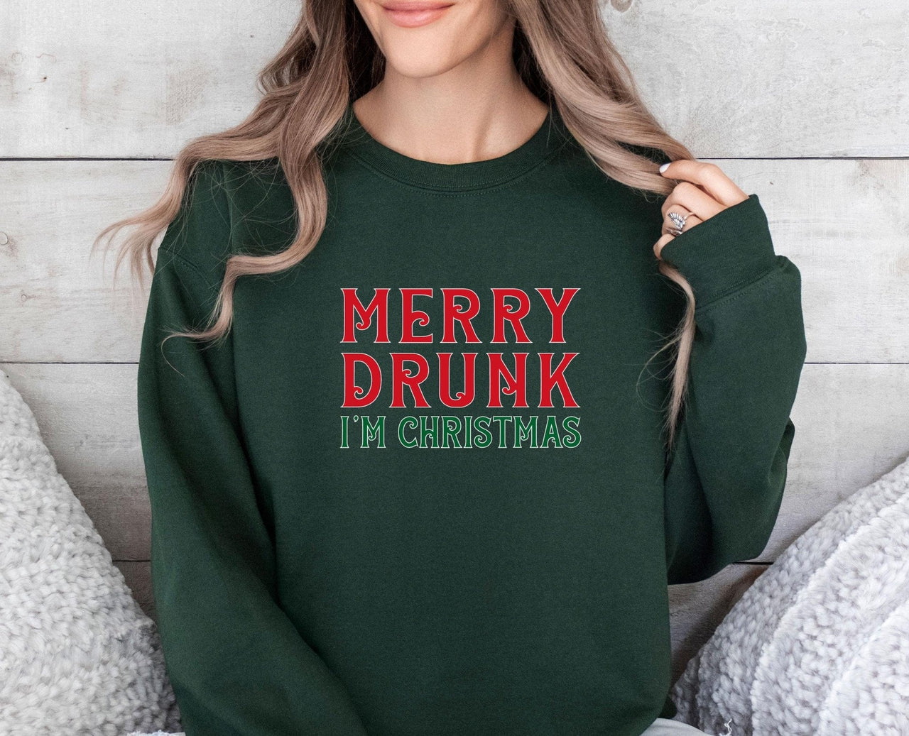 Merry and Drunk Sweatshirt - Lismore Boutique - Sweatshirt - christmas_eve_gift