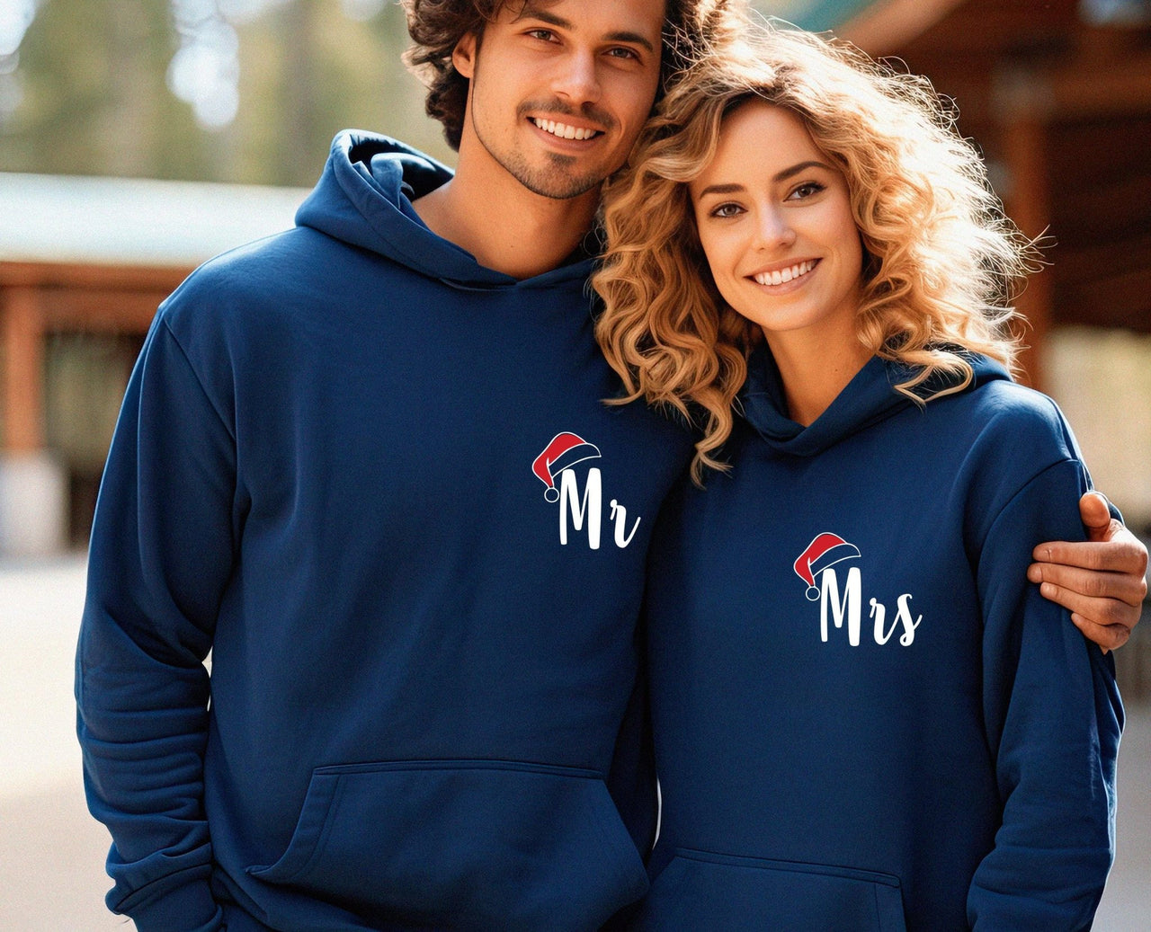 Mr and Mrs Christmas Hoodie - lismoreboutique - Hoodie - christmas_holiday