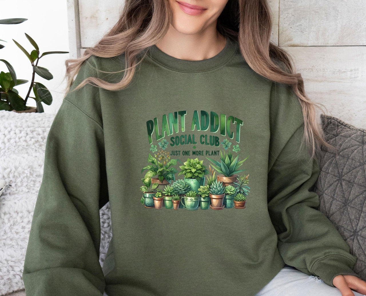 Plant Addict Sweatshirt - lismoreboutique - Sweatshirt - botanical_sweatshirt