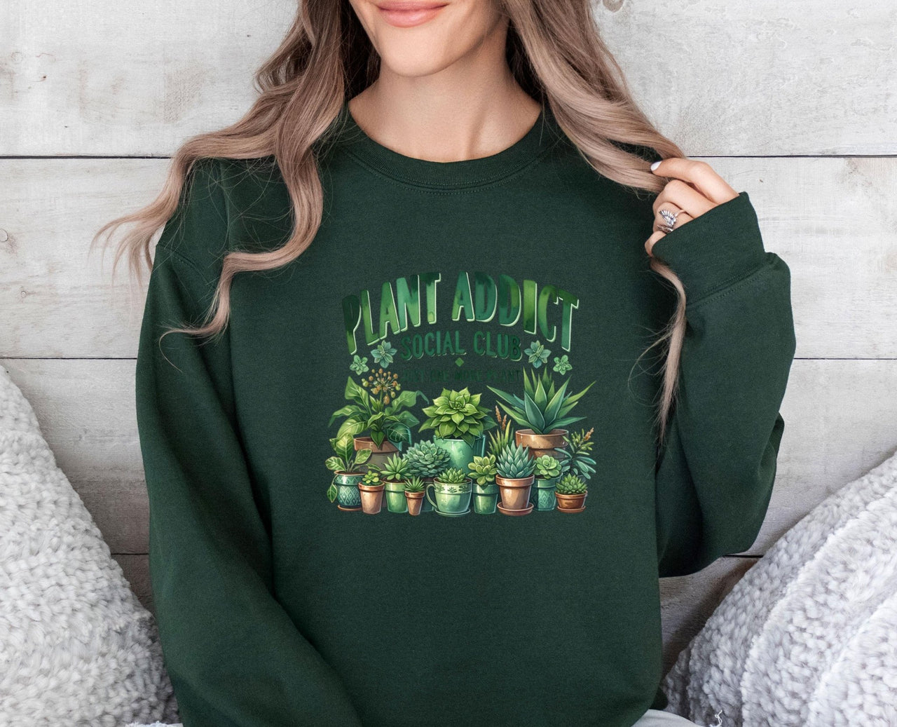 Plant Addict Sweatshirt - lismoreboutique - Sweatshirt - botanical_sweatshirt