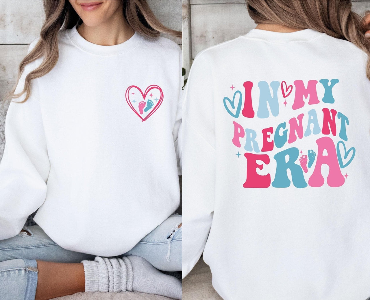 Pregnant Era Sweatshirt - Lismore Boutique - Sweatshirt - Baby_Announcement