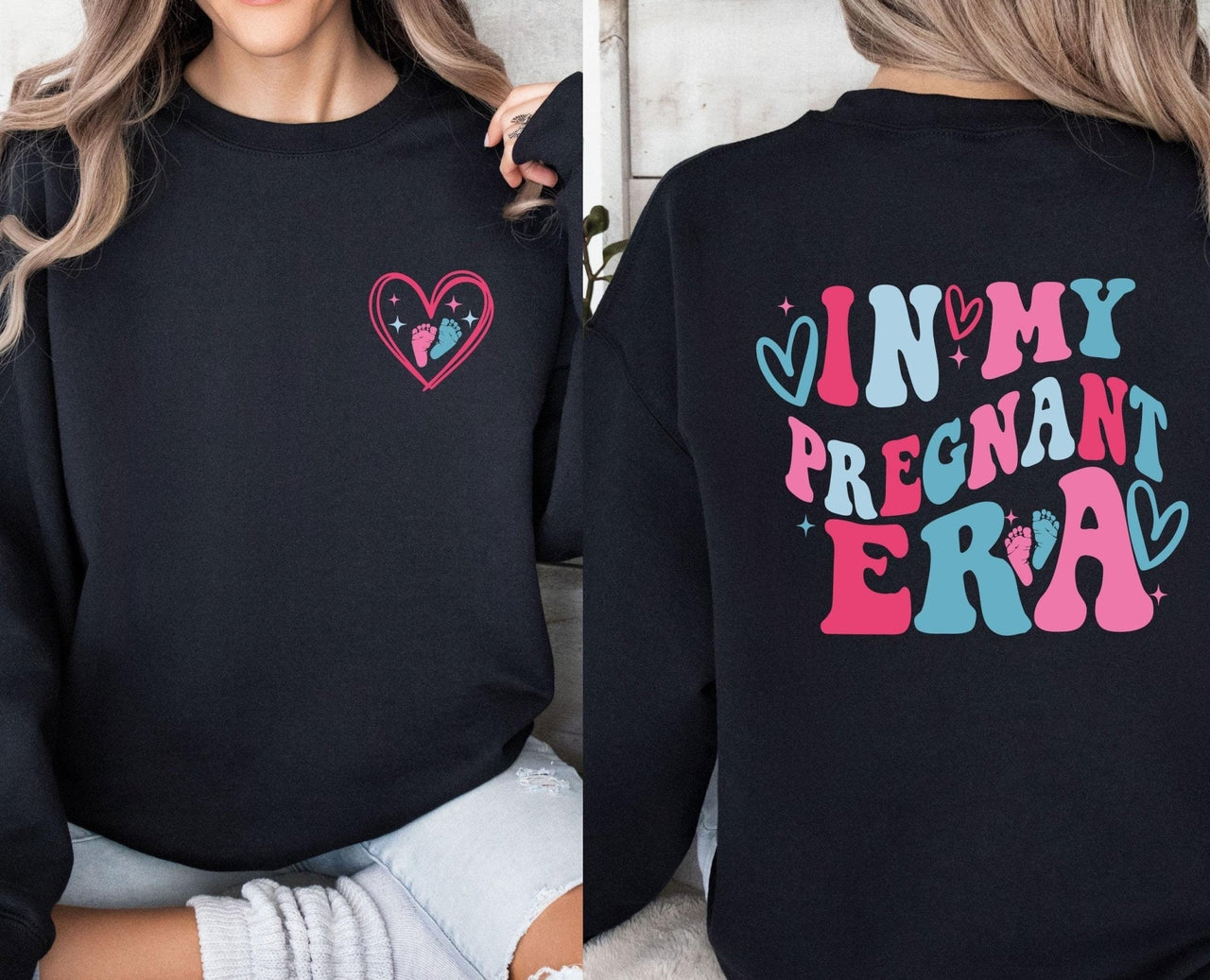 Pregnant Era Sweatshirt - Lismore Boutique - Sweatshirt - Baby_Announcement