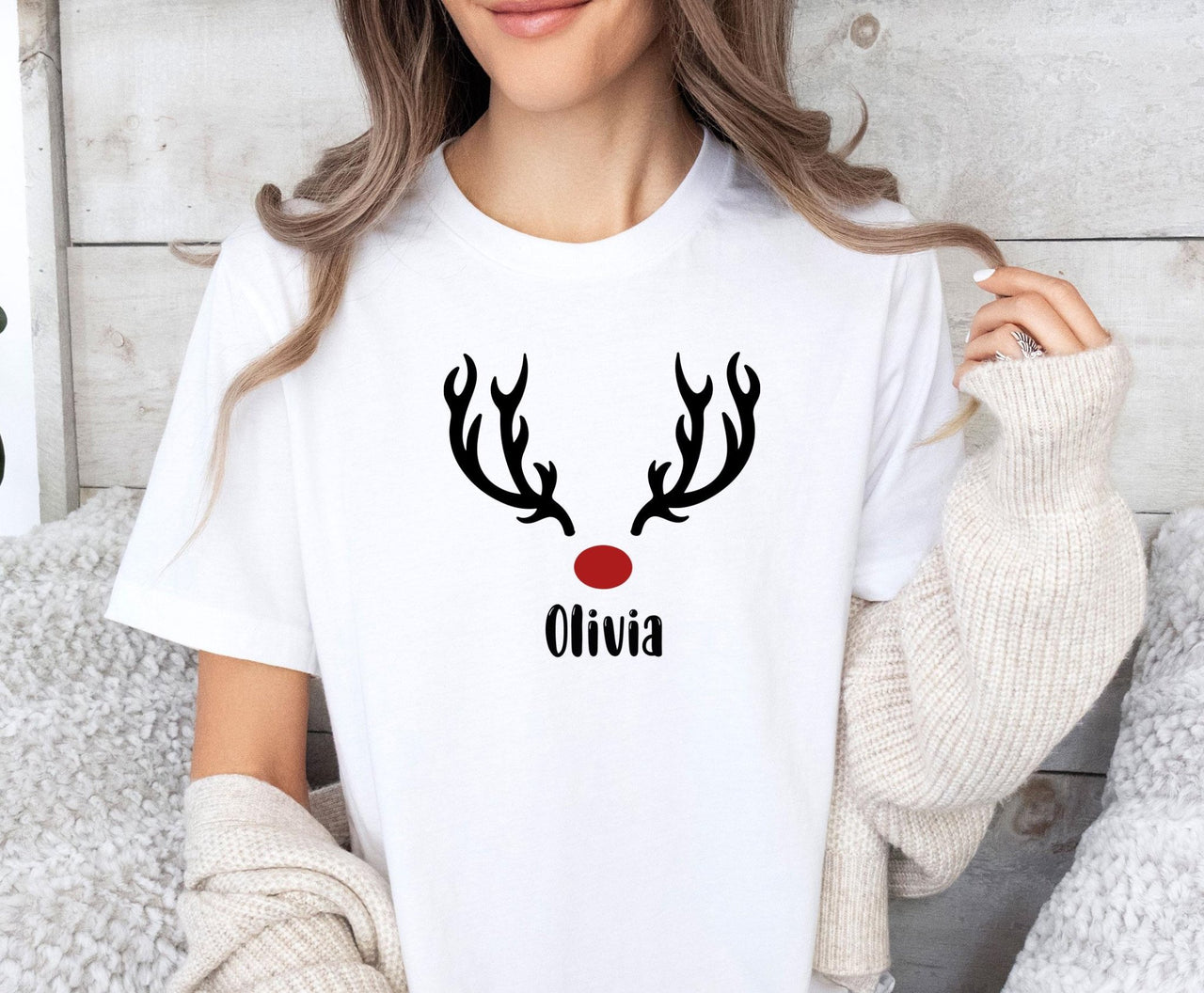 Reindeer Christmas Shirt - lismoreboutique - Unisex T-Shirt - Christmas_Gift