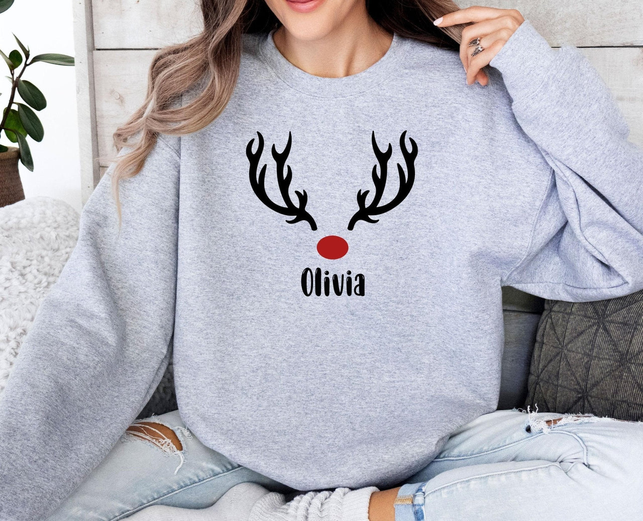 Reindeer Sweatshirt - Lismore Boutique - Sweatshirt - christmas_family