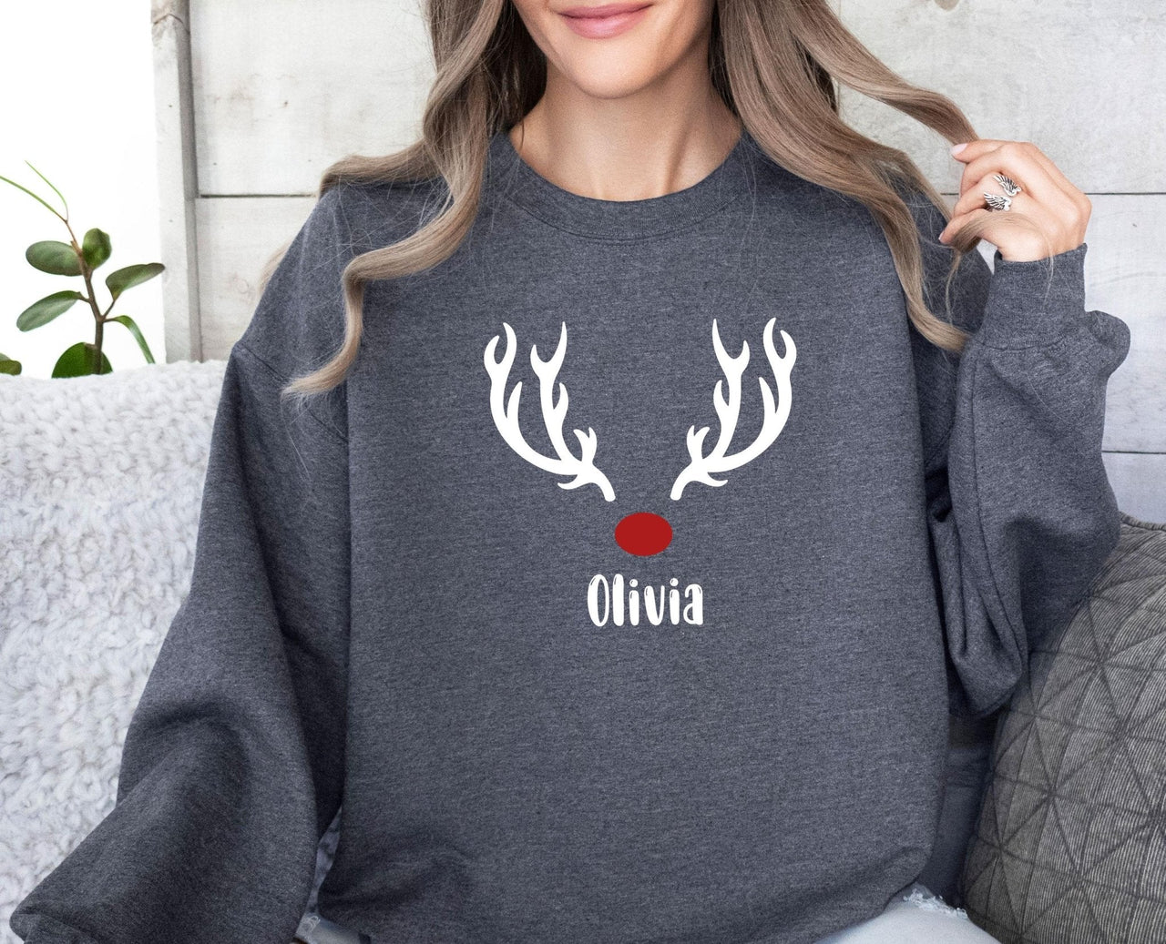 Reindeer Sweatshirt - Lismore Boutique - Sweatshirt - christmas_family