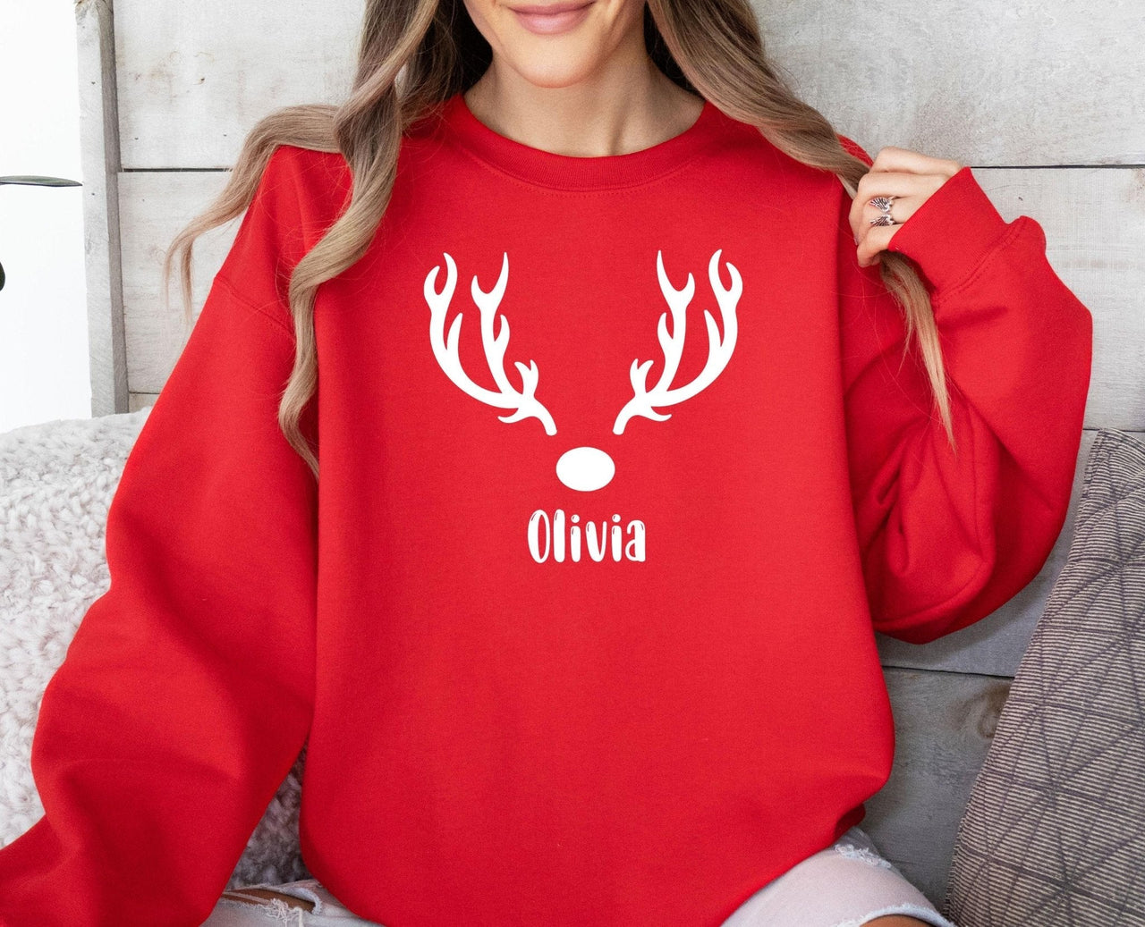 Reindeer Sweatshirt - Lismore Boutique - Sweatshirt - christmas_family