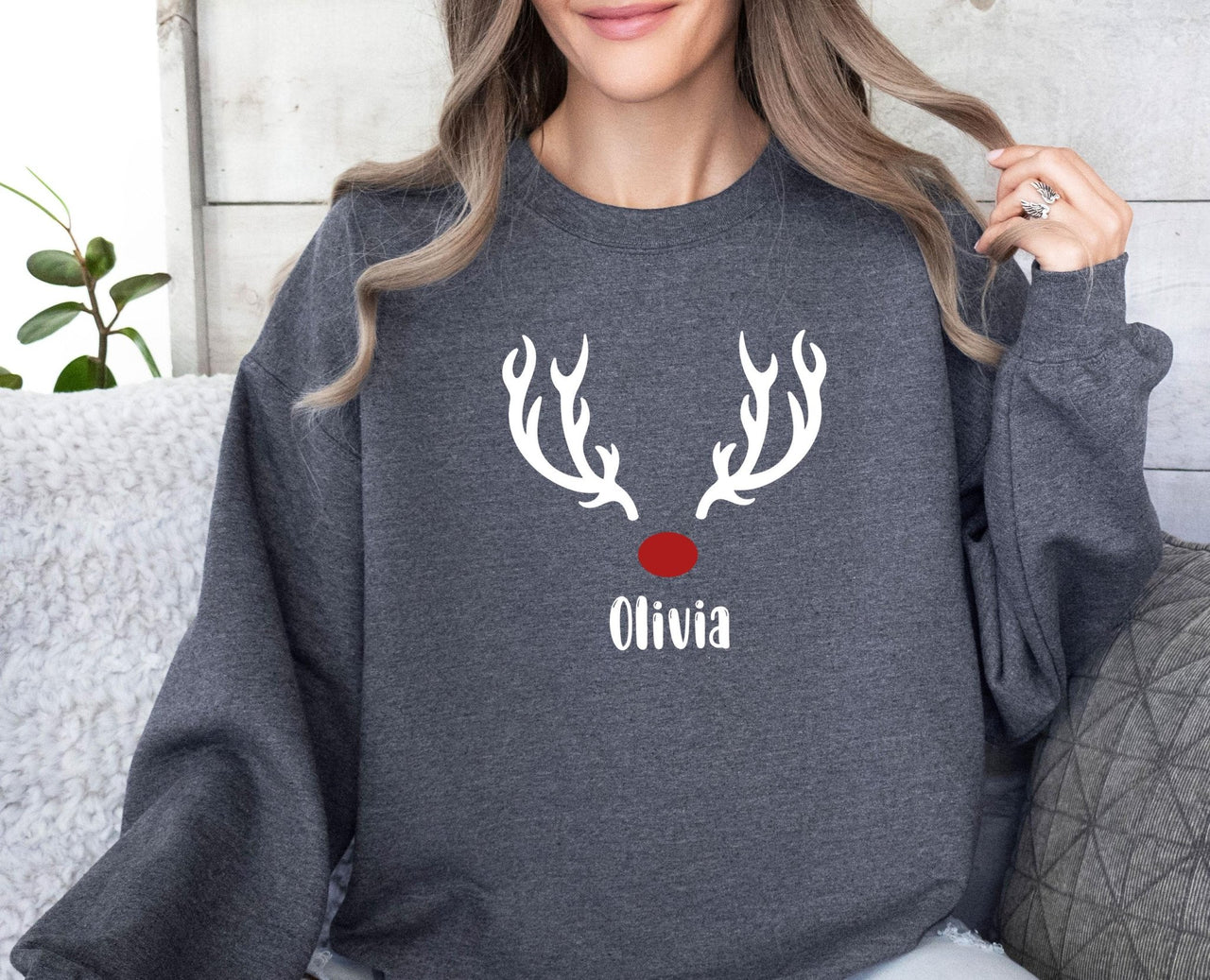 Reindeer Sweatshirt - lismoreboutique - Sweatshirt - christmas_family