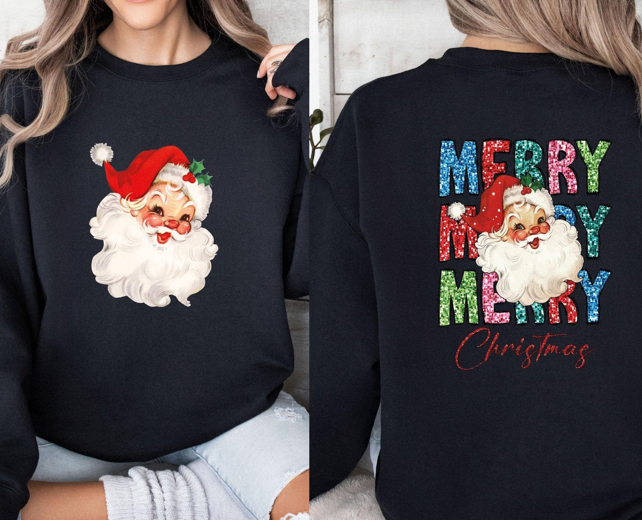 Santa Christmas Sweatshirt - Lismore Boutique - Sweatshirt - christmas_Crewneck