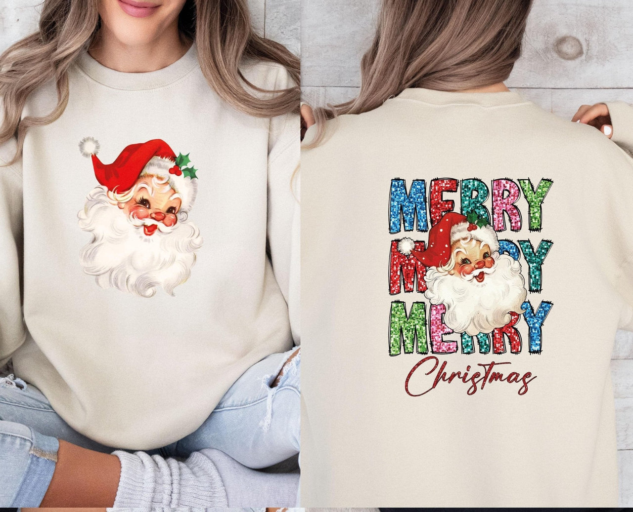 Santa Christmas Sweatshirt - Lismore Boutique - Sweatshirt - christmas_Crewneck