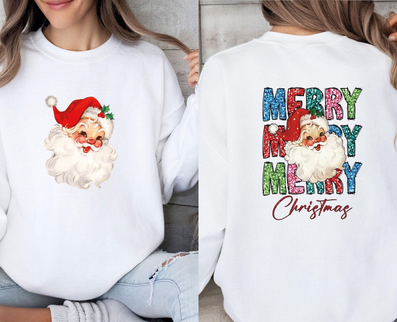 Santa Christmas Sweatshirt - Lismore Boutique - Sweatshirt - christmas_Crewneck