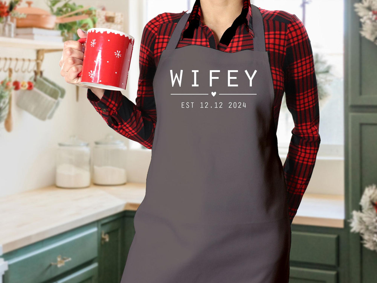 Wifey Hubby Apron - lismoreboutique - baking_apron