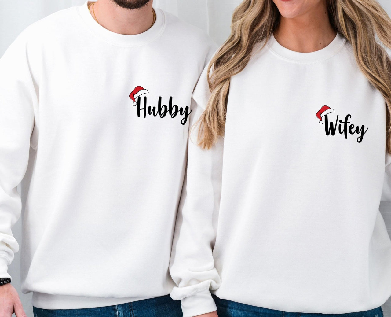 Wifey Hubby Christmas Sweater - lismoreboutique - Sweatshirt - christmas_Sweatshirt