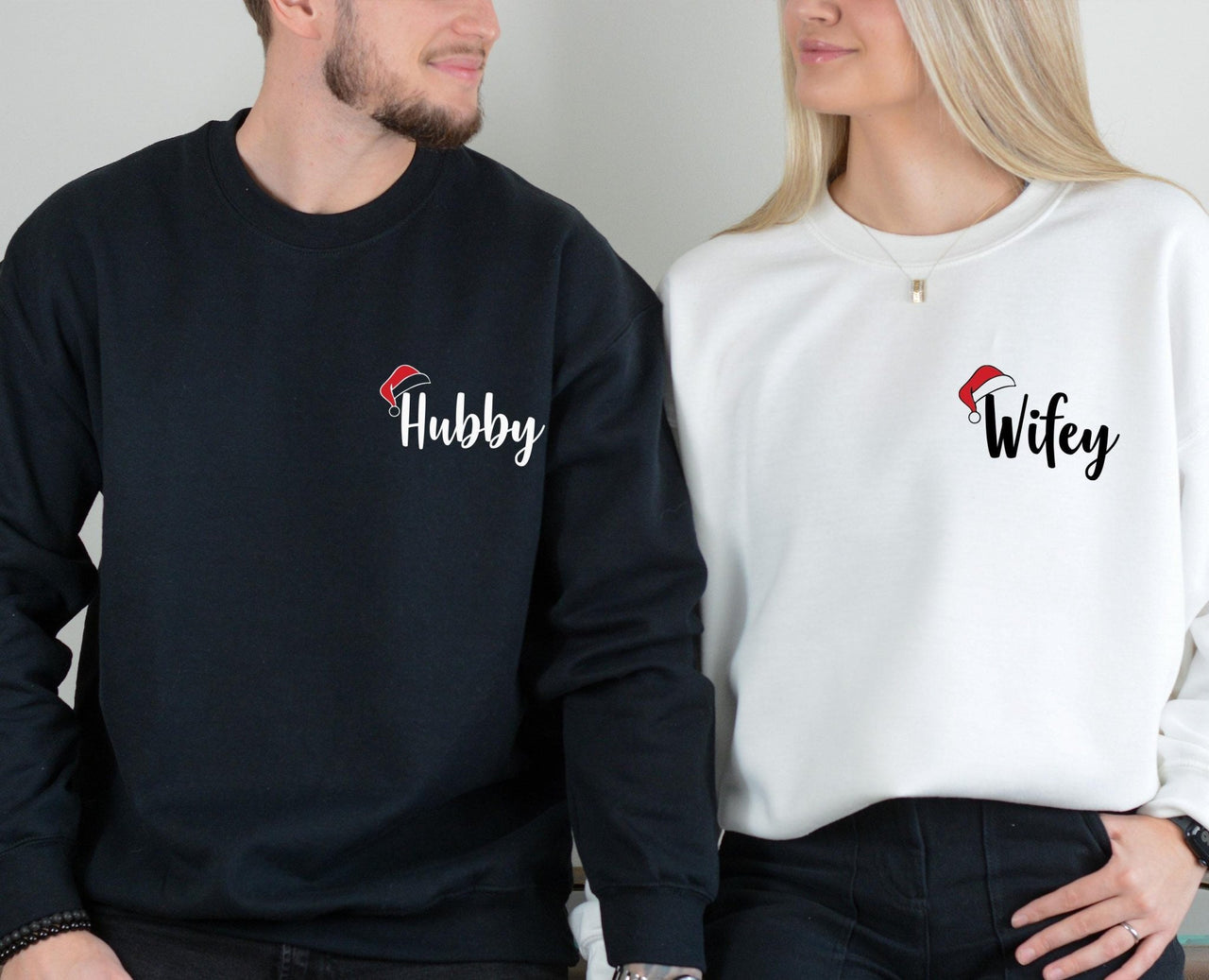 Wifey Hubby Christmas Sweater - lismoreboutique - Sweatshirt - christmas_Sweatshirt