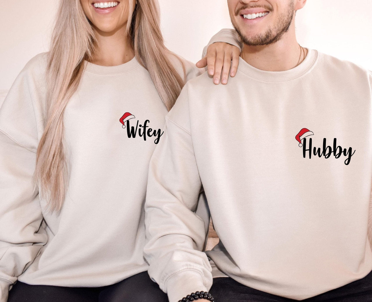 Wifey Hubby Christmas Sweater - lismoreboutique - Sweatshirt - christmas_Sweatshirt